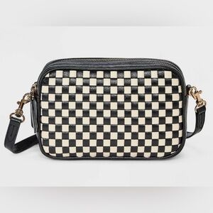 Universal Thread Black and Cream Checkered Crossbody Bag